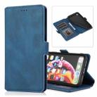 For iPhone XR Retro Magnetic Closing Clasp Horizontal Flip Leather Case with Holder & Card Slots & Photo Frame & Wallet(Navy Blue) - 1