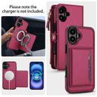 For iPhone 16 Multifunctional Wallet Detachable Leather Phone Case with Lanyard(Red) - 3