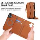 For iPhone 16 Multifunctional Wallet Detachable Leather Phone Case with Lanyard(Brown) - 2
