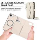 For iPhone 16e Multifunctional Wallet Detachable Leather Phone Case with Lanyard(White) - 2