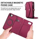 For iPhone 16e Multifunctional Wallet Detachable Leather Phone Case with Lanyard(Red) - 2