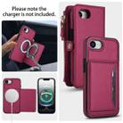 For iPhone 16e Multifunctional Wallet Detachable Leather Phone Case with Lanyard(Red) - 3