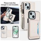 For iPhone 15 Plus Multifunctional Wallet Detachable Leather Phone Case with Lanyard(White) - 3