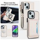 For iPhone 14 Plus Multifunctional Wallet Detachable Leather Phone Case with Lanyard(White) - 3