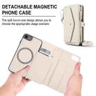 For iPhone SE 2022 / 2020 Multifunctional Wallet Detachable Leather Phone Case with Lanyard(White) - 2
