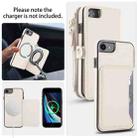 For iPhone SE 2022 / 2020 Multifunctional Wallet Detachable Leather Phone Case with Lanyard(White) - 3