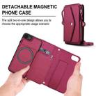 For iPhone SE 2022 / 2020 Multifunctional Wallet Detachable Leather Phone Case with Lanyard(Red) - 2