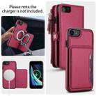 For iPhone SE 2022 / 2020 Multifunctional Wallet Detachable Leather Phone Case with Lanyard(Red) - 3
