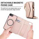 For iPhone SE 2022 / 2020 Multifunctional Wallet Detachable Leather Phone Case with Lanyard(Rose Gold) - 2