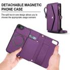 For iPhone SE 2022 / 2020 Multifunctional Wallet Detachable Leather Phone Case with Lanyard(Dark Purple) - 2