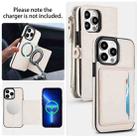 For iPhone 13 Pro Max Multifunctional Wallet Detachable Leather Phone Case with Lanyard(White) - 3