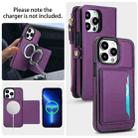 For iPhone 13 Pro Multifunctional Wallet Detachable Leather Phone Case with Lanyard(Dark Purple) - 3