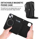 For iPhone 13 mini Multifunctional Wallet Detachable Leather Phone Case with Lanyard(Black) - 2