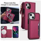 For iPhone 13 mini Multifunctional Wallet Detachable Leather Phone Case with Lanyard(Red) - 3