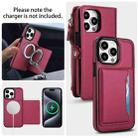 For iPhone 12 Pro Max Multifunctional Wallet Detachable Leather Phone Case with Lanyard(Red) - 3