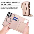 For iPhone 12 Pro Max Multifunctional Wallet Detachable Leather Phone Case with Lanyard(Rose Gold) - 2