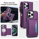 For iPhone 12 Pro Max Multifunctional Wallet Detachable Leather Phone Case with Lanyard(Dark Purple) - 3