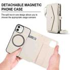 For iPhone 12 mini Multifunctional Wallet Detachable Leather Phone Case with Lanyard(White) - 2