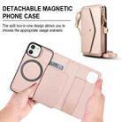 For iPhone 12 mini Multifunctional Wallet Detachable Leather Phone Case with Lanyard(Rose Gold) - 2