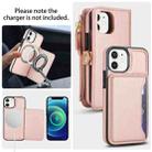 For iPhone 12 mini Multifunctional Wallet Detachable Leather Phone Case with Lanyard(Rose Gold) - 3