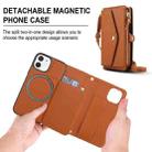 For iPhone 12 mini Multifunctional Wallet Detachable Leather Phone Case with Lanyard(Brown) - 2