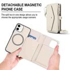 For iPhone 11 Multifunctional Wallet Detachable Leather Phone Case with Lanyard(White) - 2