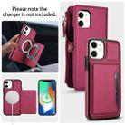 For iPhone 11 Multifunctional Wallet Detachable Leather Phone Case with Lanyard(Red) - 3