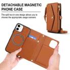 For iPhone 11 Multifunctional Wallet Detachable Leather Phone Case with Lanyard(Brown) - 2