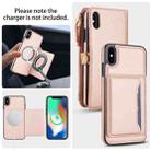 For iPhone XS / X Multifunctional Wallet Detachable Leather Phone Case with Lanyard(Rose Gold) - 3