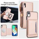 For iPhone XR Multifunctional Wallet Detachable Leather Phone Case with Lanyard(Rose Gold) - 3