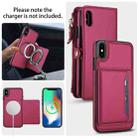 For iPhone XS Max Multifunctional Wallet Detachable Leather Phone Case with Lanyard(Red) - 3
