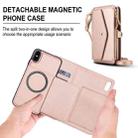 For iPhone XS Max Multifunctional Wallet Detachable Leather Phone Case with Lanyard(Rose Gold) - 2
