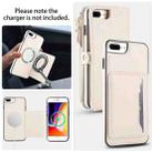 For iPhone 8 Plus Multifunctional Wallet Detachable Leather Phone Case with Lanyard(White) - 3
