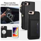 For iPhone 8 Plus Multifunctional Wallet Detachable Leather Phone Case with Lanyard(Black) - 3