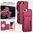 For iPhone 8 Plus Multifunctional Wallet Detachable Leather Phone Case with Lanyard(Red) - 3