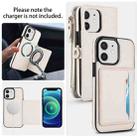 For iPhone 12 Multifunctional Wallet Detachable Leather Phone Case with Lanyard(White) - 3