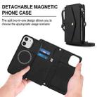 For iPhone 12 Multifunctional Wallet Detachable Leather Phone Case with Lanyard(Black) - 2