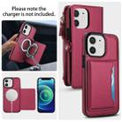 For iPhone 12 Multifunctional Wallet Detachable Leather Phone Case with Lanyard(Red) - 3