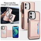 For iPhone 12 Multifunctional Wallet Detachable Leather Phone Case with Lanyard(Rose Gold) - 3