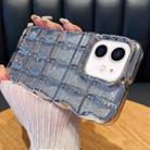 For iPhone 11 Wavy Texture Gradient Glitter Paper TPU Phone Case(Silver) - 1