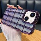 For iPhone 15 Plus Wavy Texture Gradient Glitter Paper TPU Phone Case(Dark Purple) - 1