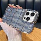 For iPhone 15 Pro Wavy Texture Gradient Glitter Paper TPU Phone Case(Silver) - 1