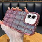 For iPhone 16 Wavy Texture Water Ripples Glitter Paper TPU Phone Case(Pink) - 1