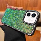 For iPhone 11 Diamond Glitter Shiny Surface TPU Phone Case(Green) - 1