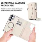For Samsung Galaxy S25 Ultra 5G Multifunctional Wallet Detachable Leather Phone Case with Lanyard(White) - 2