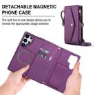 For Samsung Galaxy S25 Ultra 5G Multifunctional Wallet Detachable Leather Phone Case with Lanyard(Dark Purple) - 2