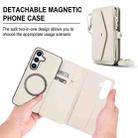 For Samsung Galaxy S25+ 5G Multifunctional Wallet Detachable Leather Phone Case with Lanyard(White) - 2