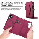 For Samsung Galaxy S25+ 5G Multifunctional Wallet Detachable Leather Phone Case with Lanyard(Red) - 2