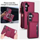 For Samsung Galaxy S25+ 5G Multifunctional Wallet Detachable Leather Phone Case with Lanyard(Red) - 3