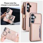 For Samsung Galaxy S25+ 5G Multifunctional Wallet Detachable Leather Phone Case with Lanyard(Rose Gold) - 3